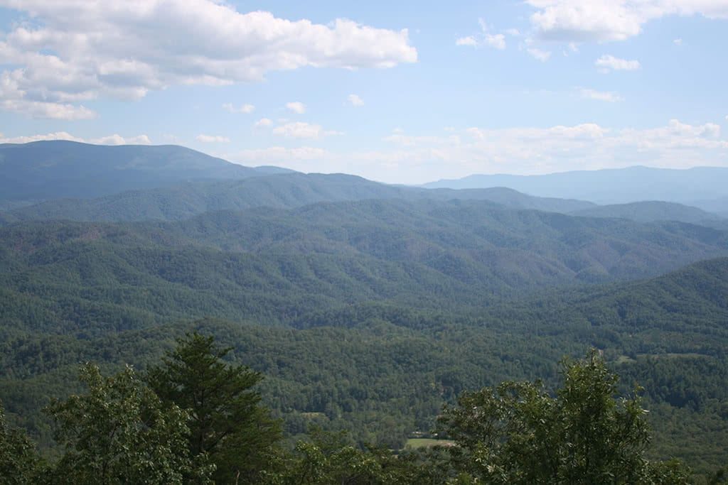 Smoky Mountains view from Look Rock Tower