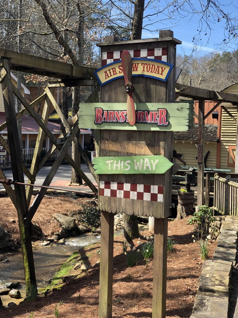 dollywood Festival of Nations  barnstormer sign