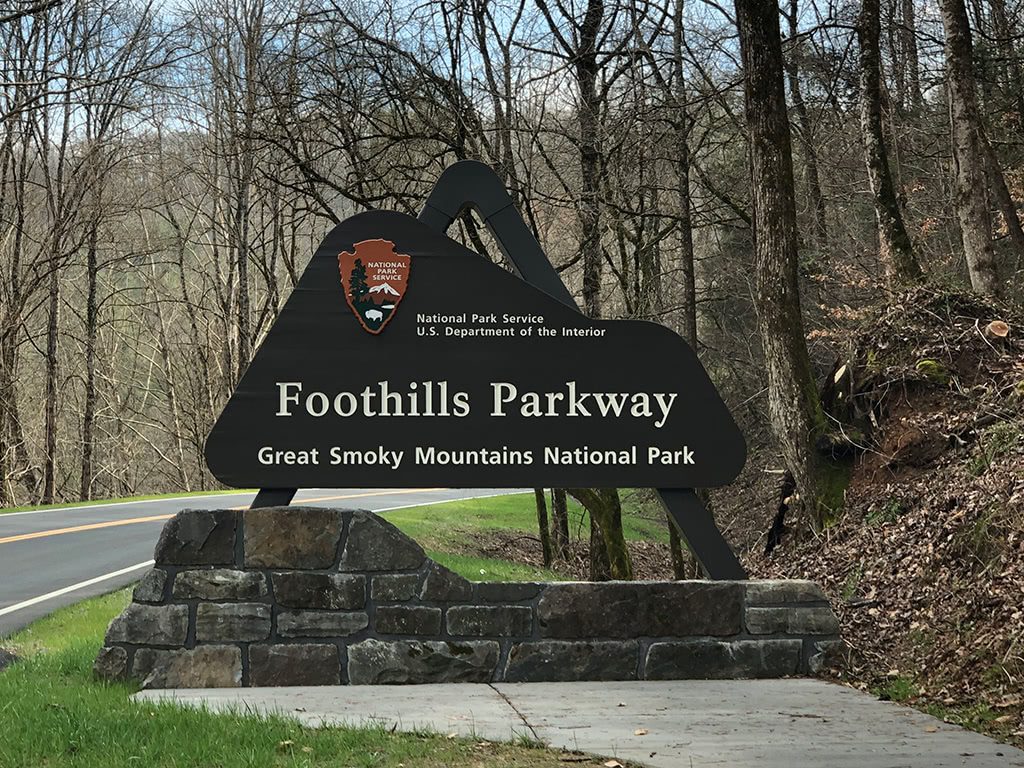 Foothills Parkway Missing Link National Park Sign