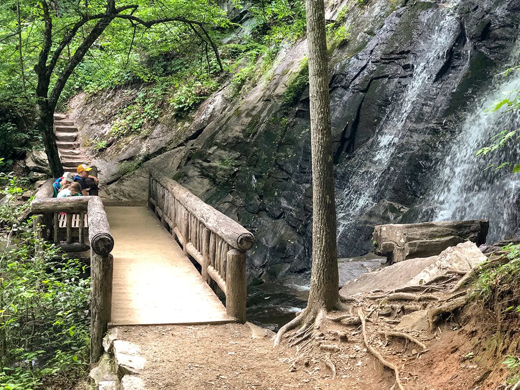 View of Juney Whank Falls on the Deep Creek Waterfalls Hike