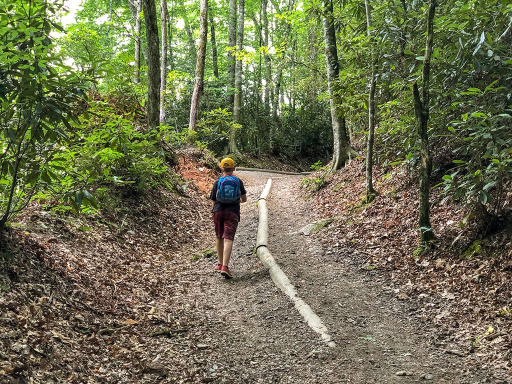 Uphill on the Deep Creek Waterfalls Hike