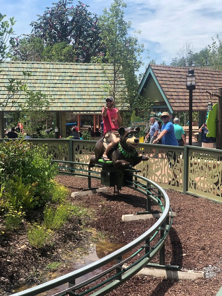 Matt riding at Dollywood Wildwood Grove