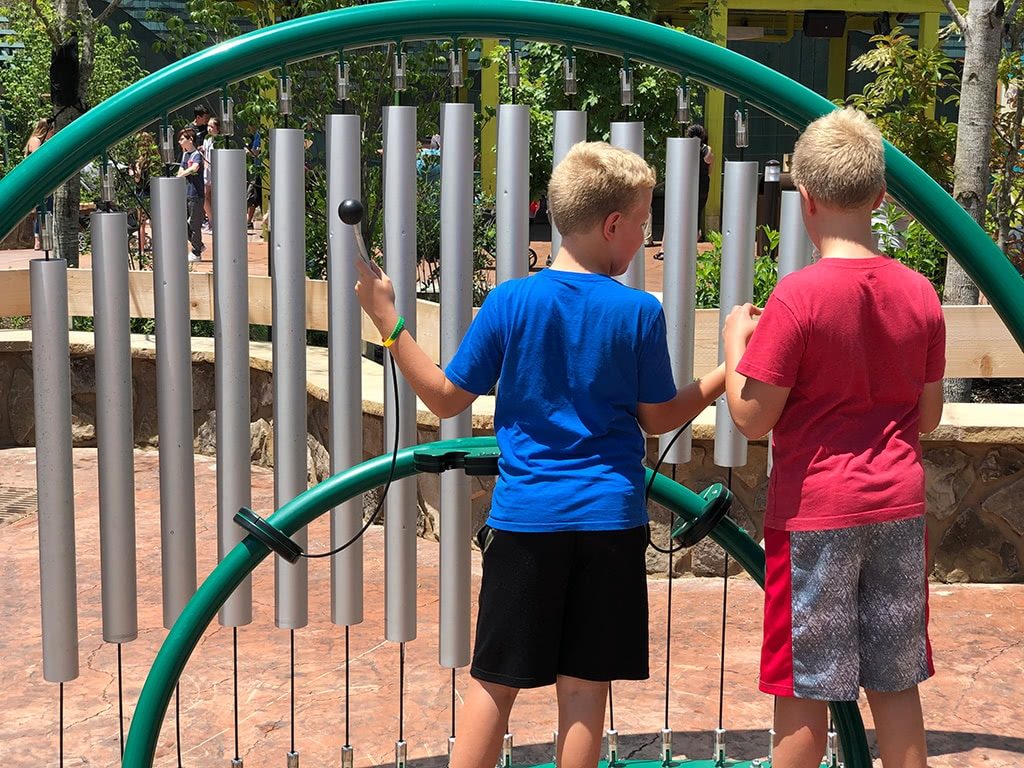 Playing instruments at Dollywood Wildwood Grove