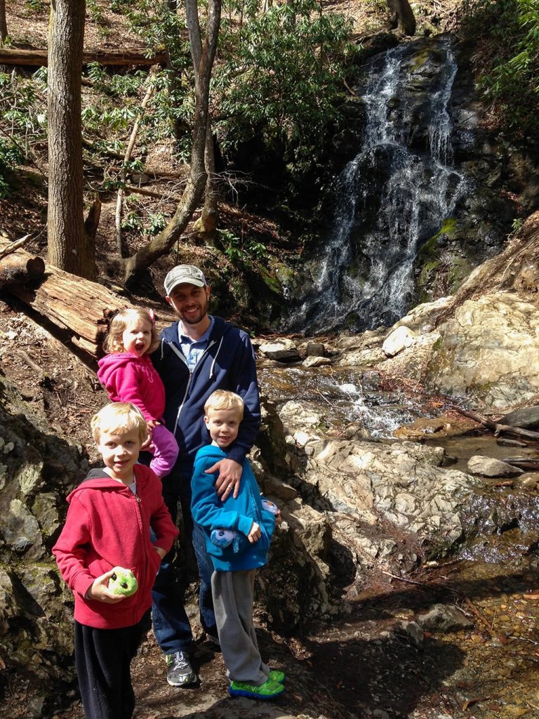 Cataract Falls Smoky Mountains Family Picture