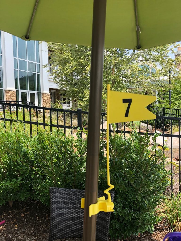 Dollywood's DreamMore Resort Flag on Table