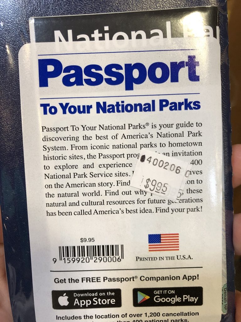 Cost for the National Park Passport Classic Edition