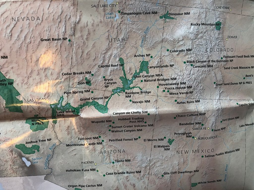 National Park Passport Map