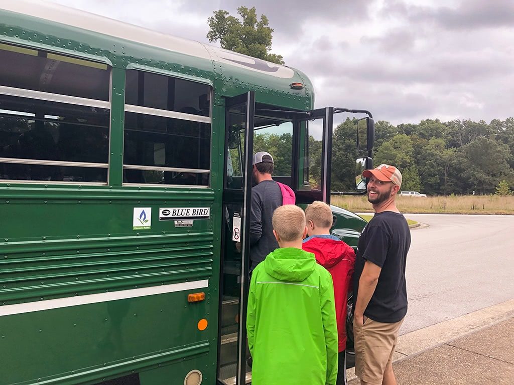 Mammoth Cave National Park Tour Loading the Buses