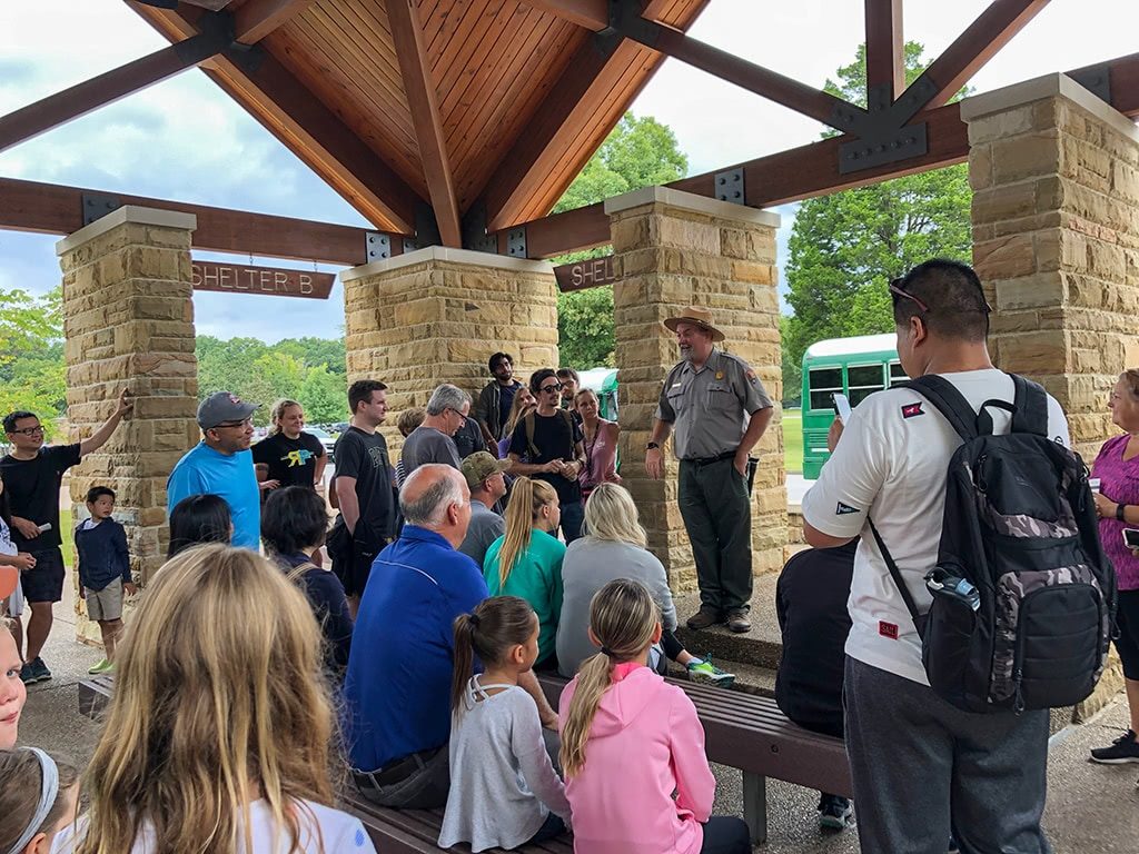 Mammoth Cave National Park Tour Shelter talk with Ranger