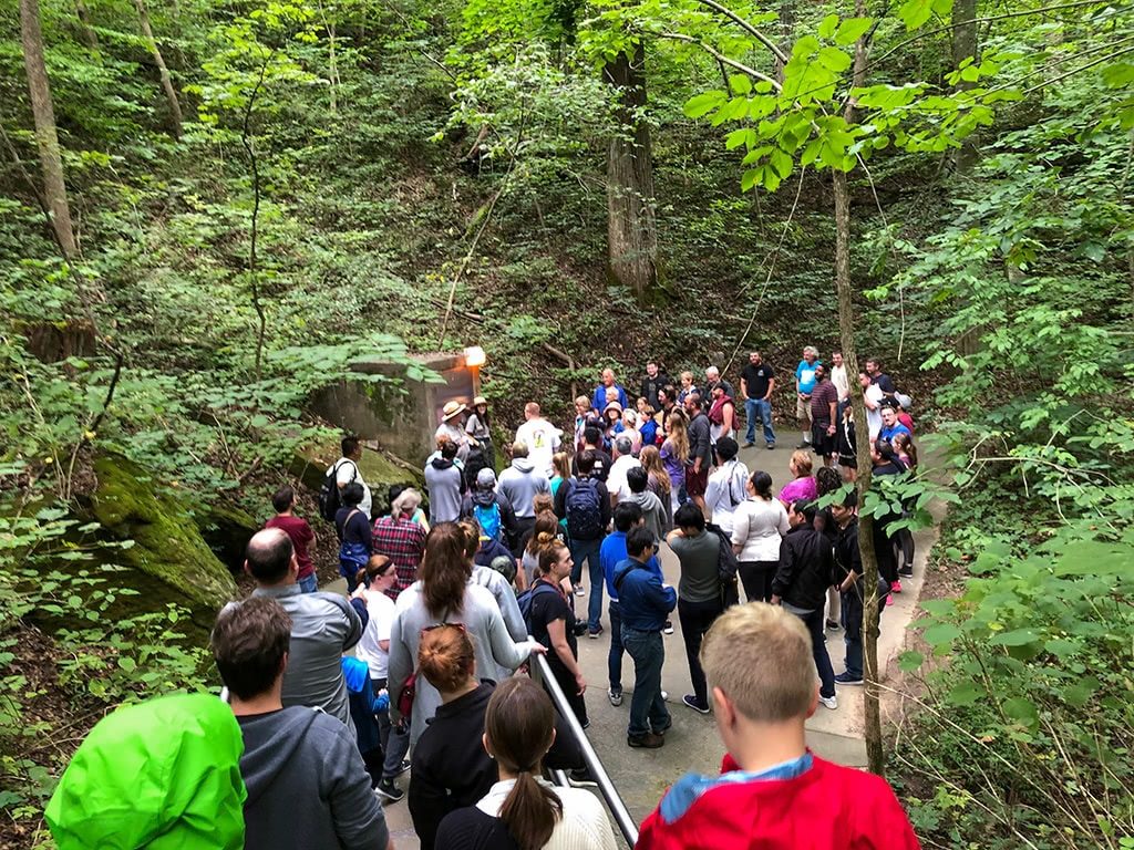 Mammoth Cave National Park Tour Walking Down 2