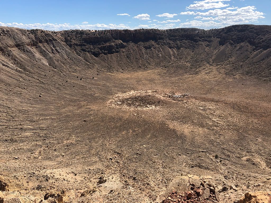 Meteor Crater in Arizona Inside