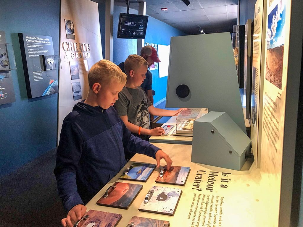 Meteor Crater in Arizona Museum Display