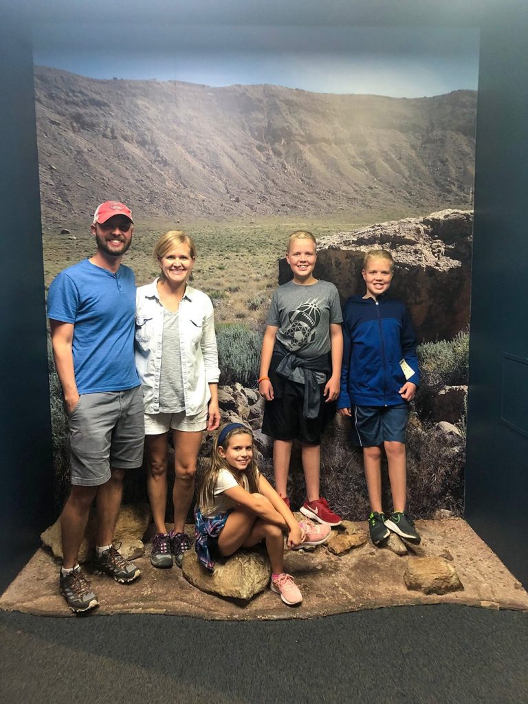 Meteor Crater in Arizona Museum Family Picture