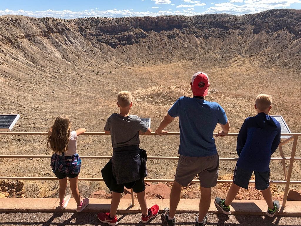 Meteor Crater in Arizona Viewing outside