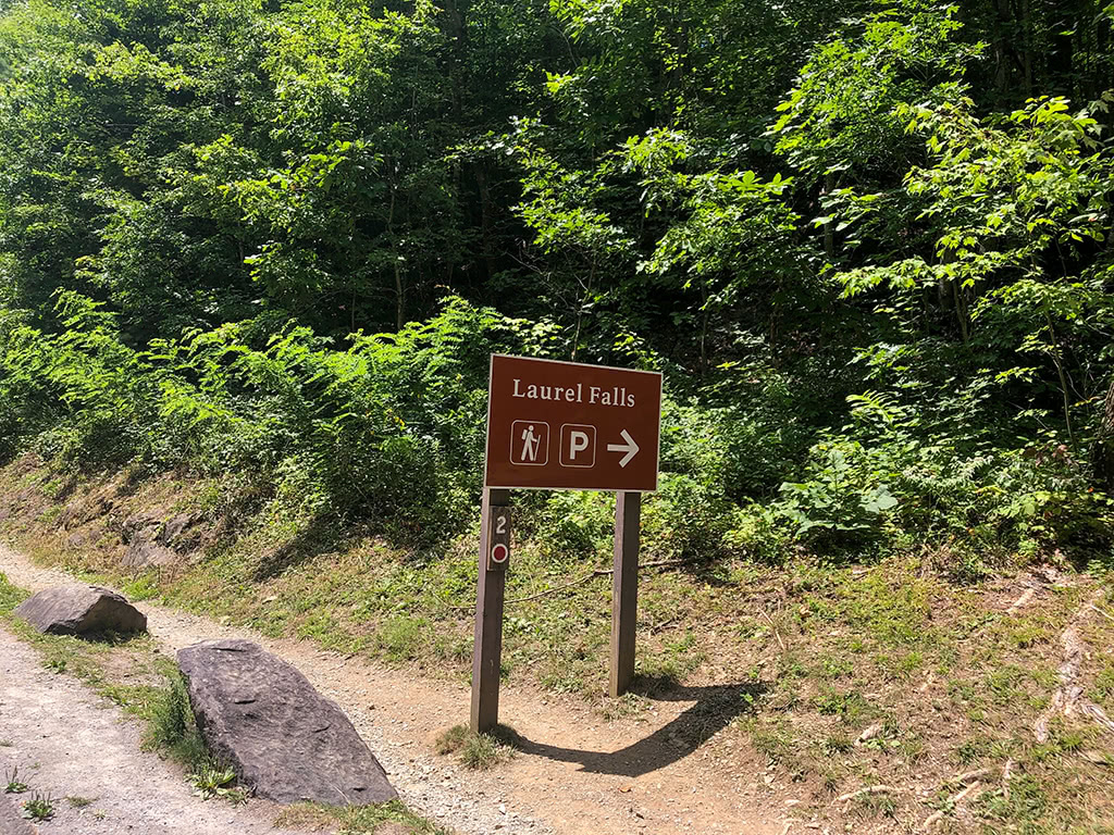 Laurel Falls Trail Parking Sign