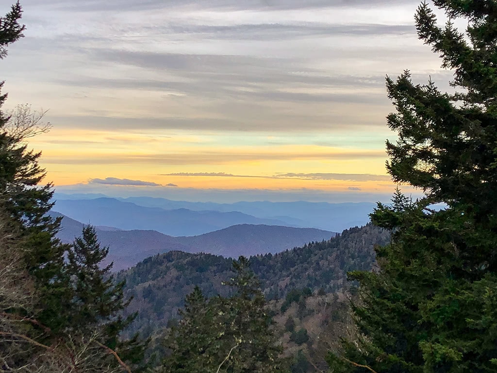 scenic drives in the smoky mountains clingmans dome view