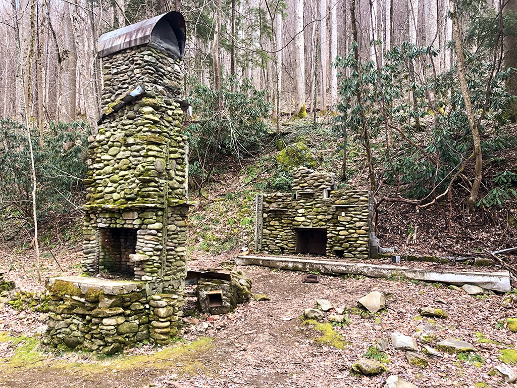 Chimneys at Elkmont Campground Smoky Mountains 