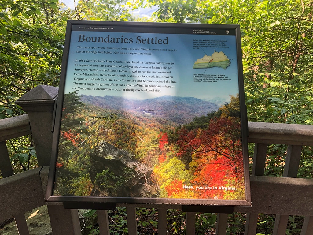 Cumberland Gap National Historical Park Info Sign