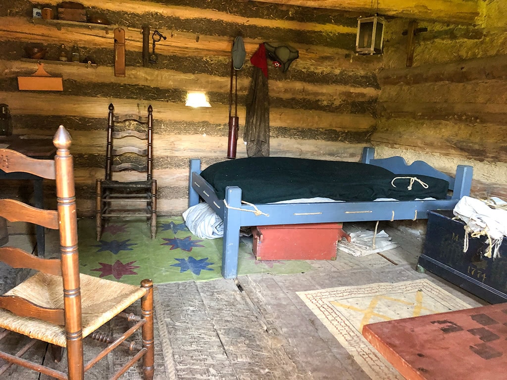 Inside a Cabin at Wilderness Road State Park