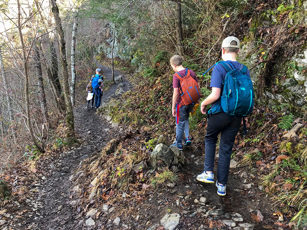 Abrams Falls Trail - Rocky area descending down