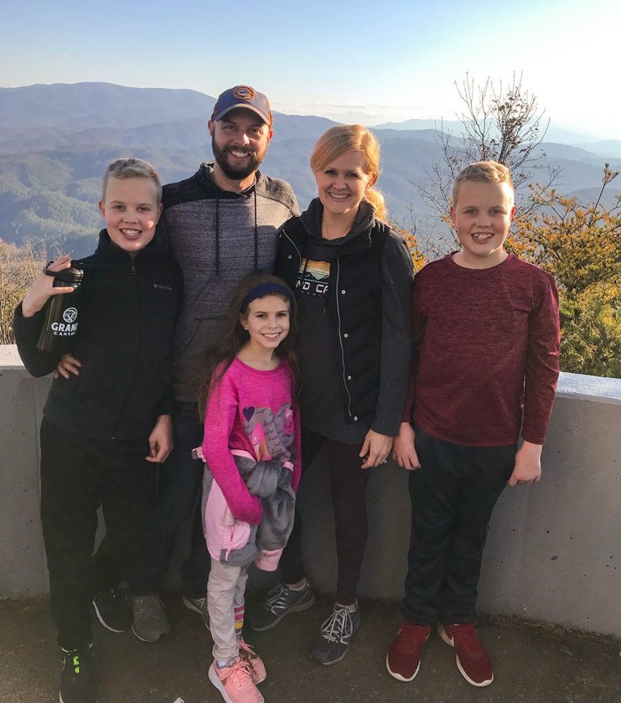 Take a family picture at the top of Look Rock Tower